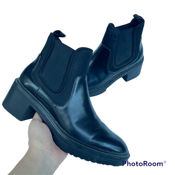 Zara Shoes - Zara Women Technical Fabric Track Sole Ankle Boots Black 37/6.5